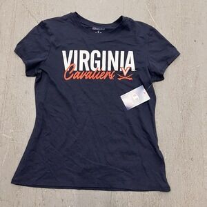 Champion Women's Virginia Cavaliers T-Shirt Navy‎ Blue College Tee Size M NWT